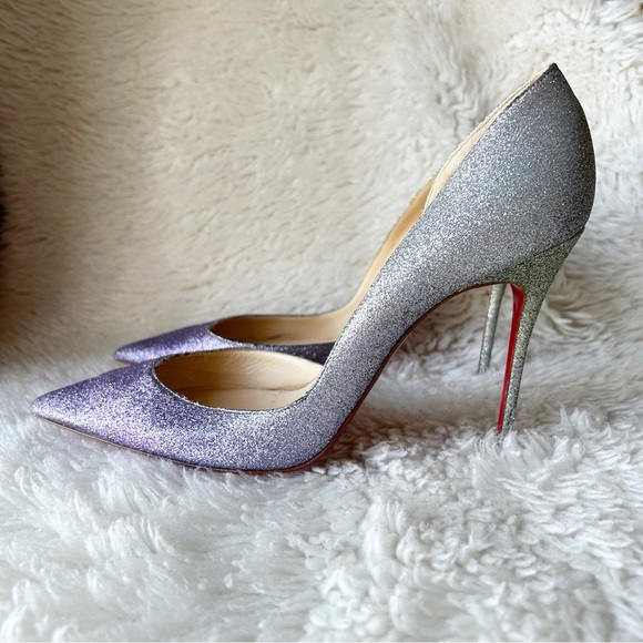 Christian Louboutin Shoes - Christian Louboutin Mini Glitter Degrade Specchio Iriza D’Orsay Heels Size EU 41
